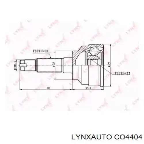 ШРУС наружный передний CO4404 Lynxauto