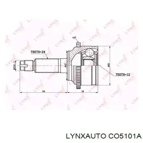 CO5101A Lynxauto шрус наружный передний