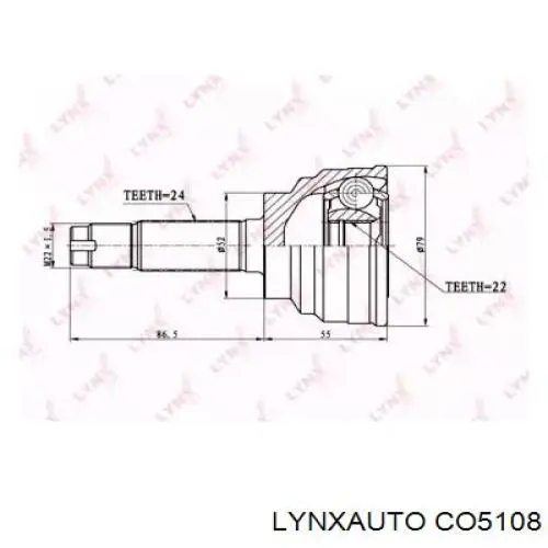 ШРУС наружный передний CO5108 Lynxauto