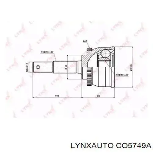 ШРУС наружный передний CO5749A Lynxauto