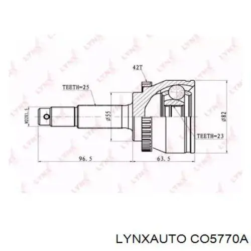 ШРУС наружный передний CO5770A Lynxauto