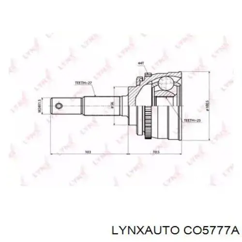 CO5777A Lynxauto шрус наружный передний