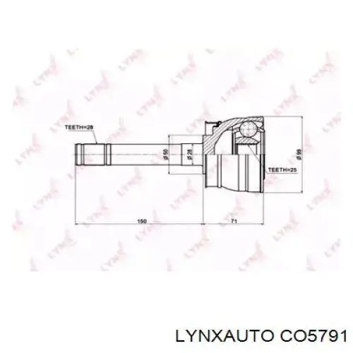 ШРУС наружный передний CO5791 Lynxauto