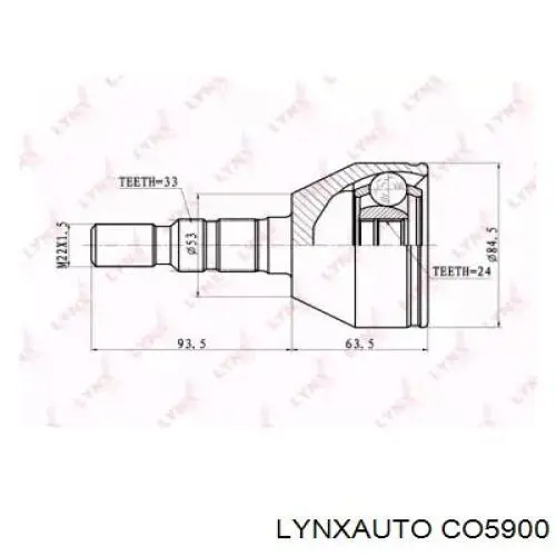 ШРУС наружный передний CO5900 Lynxauto