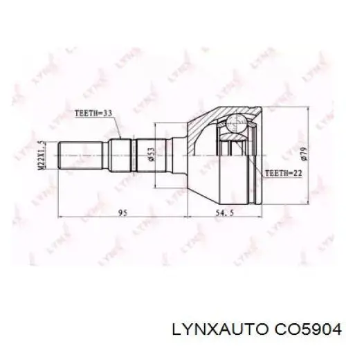 ШРУС наружный передний CO5904 Lynxauto