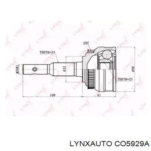 CO5929A Lynxauto шрус наружный передний