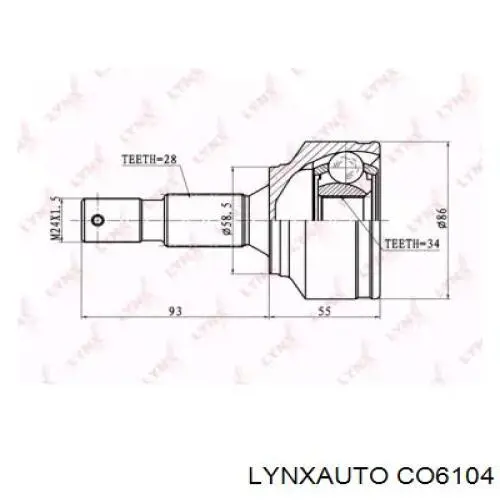 ШРУС наружный передний CO6104 Lynxauto