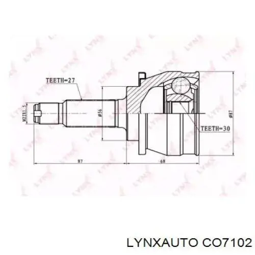 ШРУС наружный передний CO7102 Lynxauto