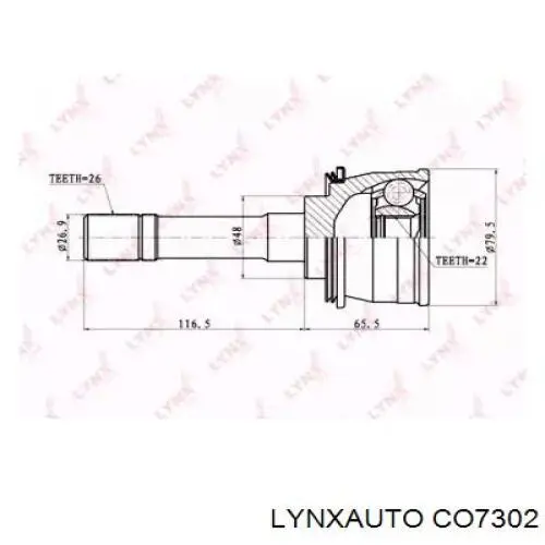 ШРУС наружный передний CO7302 Lynxauto