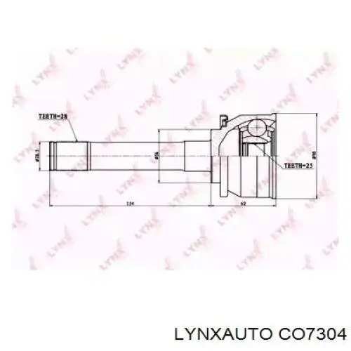 ШРУС наружный передний CO7304 Lynxauto