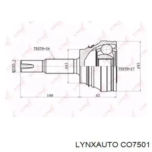 CO7501 Lynxauto junta homocinética externa dianteira