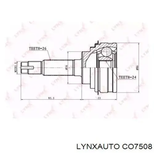 ШРУС наружный передний CO7508 Lynxauto