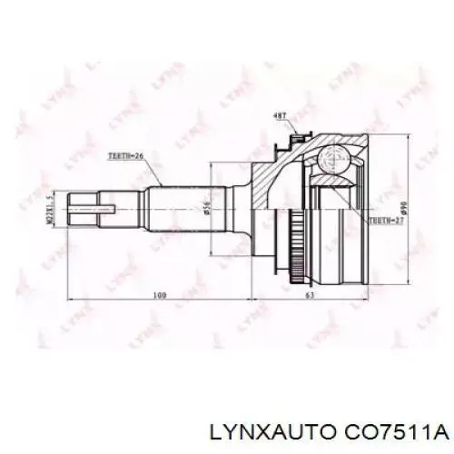 ШРУС наружный передний CO7511A Lynxauto