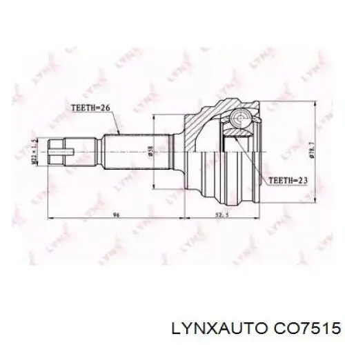 ШРУС наружный передний CO7515 Lynxauto