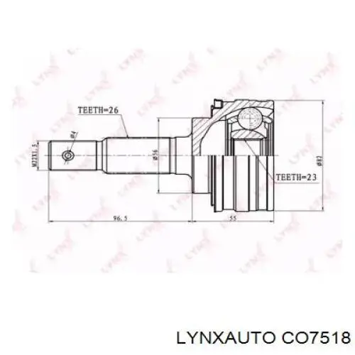 ШРУС наружный передний CO7518 Lynxauto