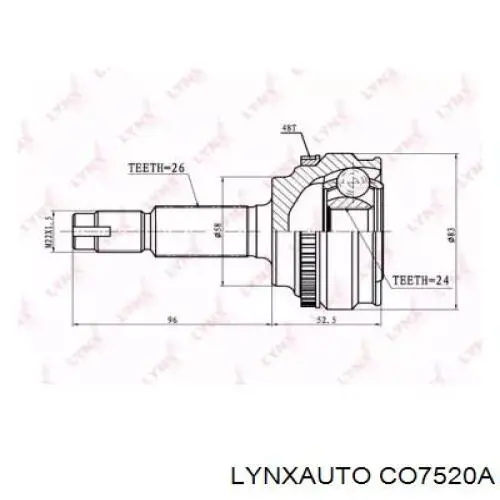 ШРУС наружный передний CO7520A Lynxauto