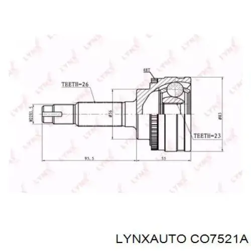 ШРУС наружный передний CO7521A Lynxauto