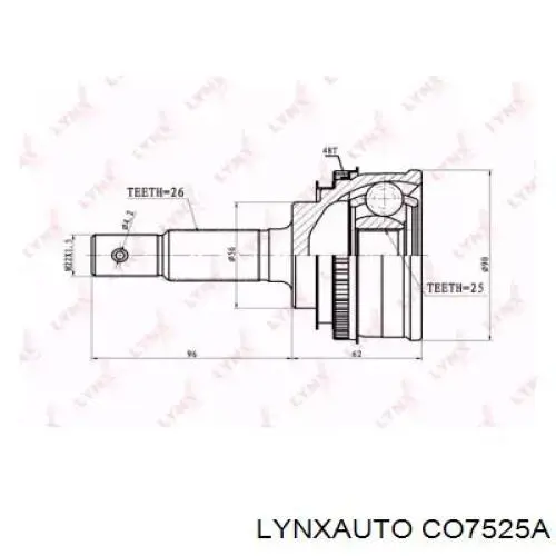 ШРУС наружный передний CO7525A Lynxauto