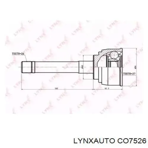 ШРУС наружный передний CO7526 Lynxauto