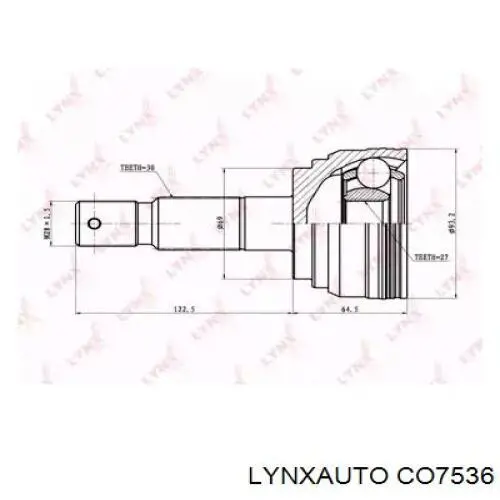 ШРУС наружный передний CO7536 Lynxauto