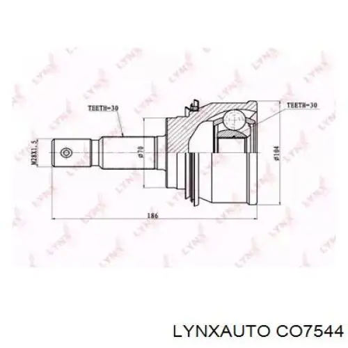 ШРУС наружный передний CO7544 Lynxauto