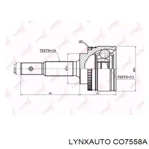 ШРУС наружный передний CO7558A Lynxauto