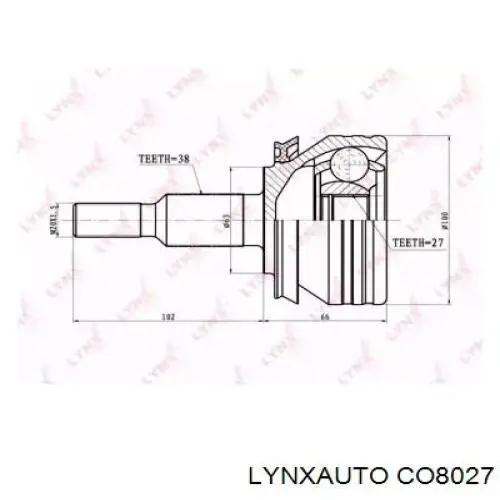 ШРУС наружный передний CO8027 Lynxauto