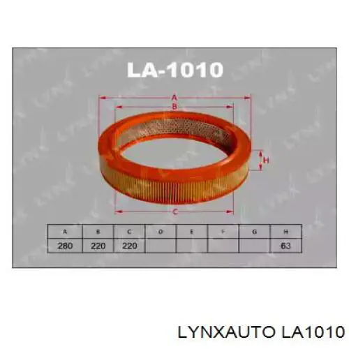 LA1010 Lynxauto воздушный фильтр