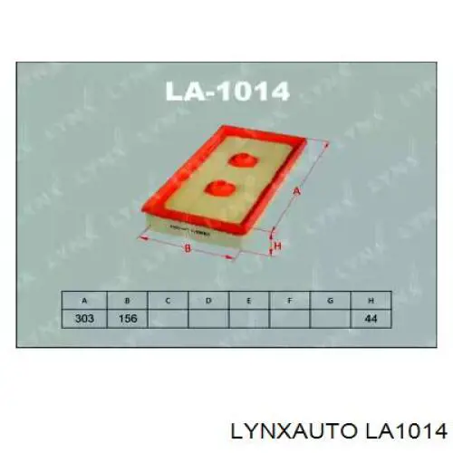 LA1014 Lynxauto воздушный фильтр