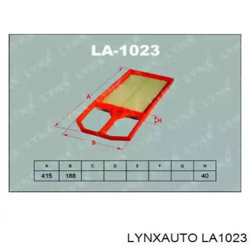 LA1023 Lynxauto воздушный фильтр