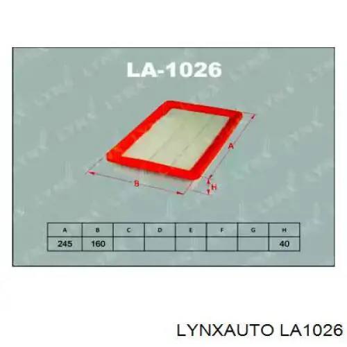 LA1026 Lynxauto воздушный фильтр