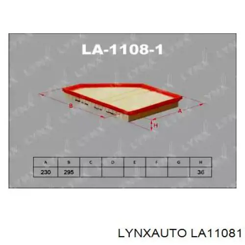 LA11081 Lynxauto воздушный фильтр