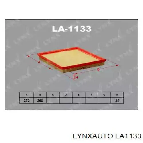 LA1133 Lynxauto воздушный фильтр