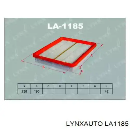LA1185 Lynxauto воздушный фильтр