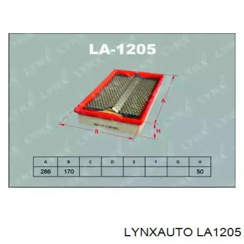 LA1205 Lynxauto воздушный фильтр