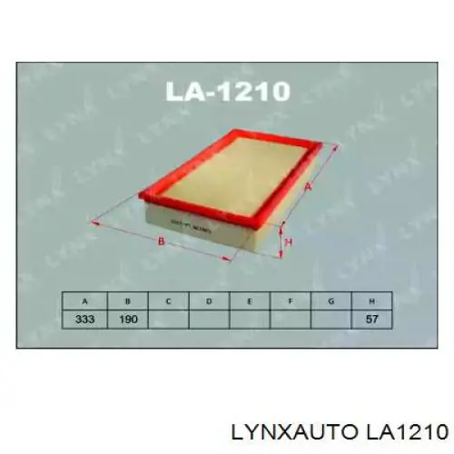 LA1210 Lynxauto воздушный фильтр