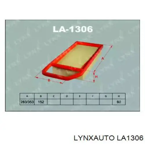 Воздушный фильтр LA1306 Lynxauto