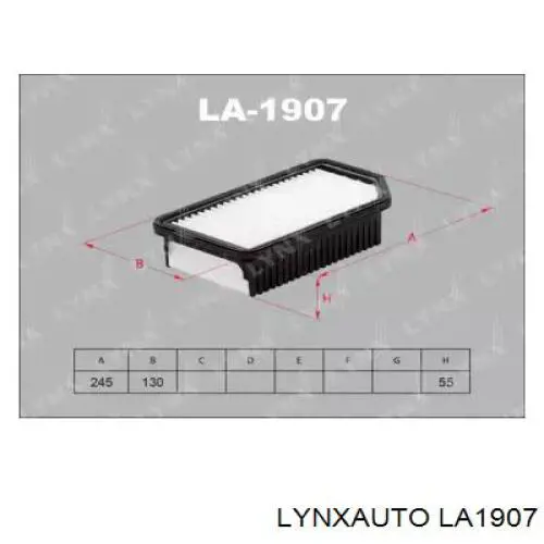 LA1907 Lynxauto воздушный фильтр