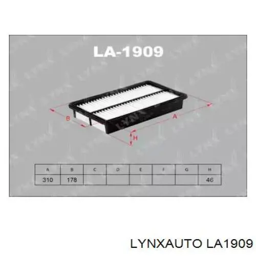 LA1909 Lynxauto воздушный фильтр