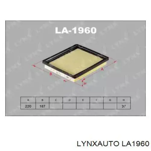 Воздушный фильтр LA1960 Lynxauto