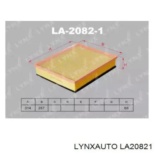 Воздушный фильтр LA20821 Lynxauto