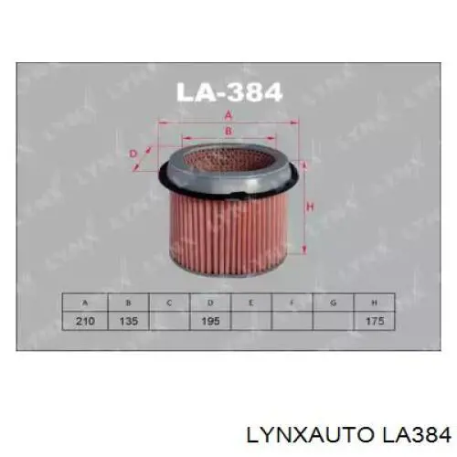 LA384 Lynxauto воздушный фильтр