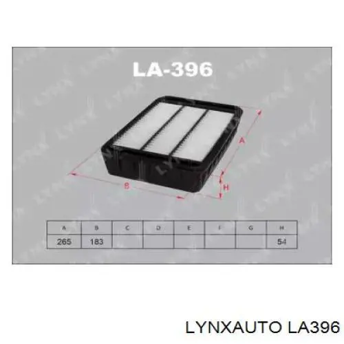 LA396 Lynxauto воздушный фильтр