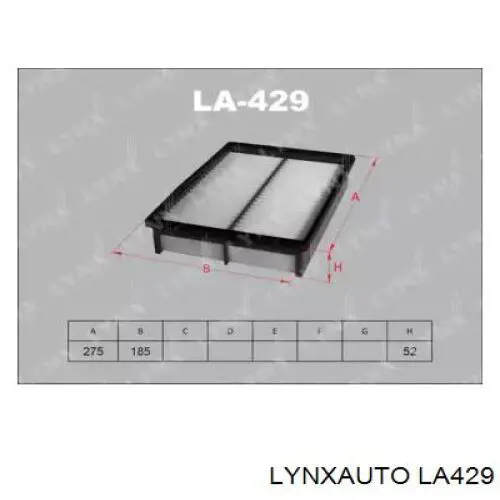 LA429 Lynxauto воздушный фильтр