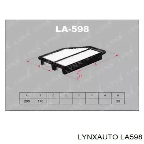 LA598 Lynxauto воздушный фильтр