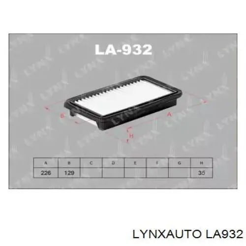 Воздушный фильтр LA932 Lynxauto