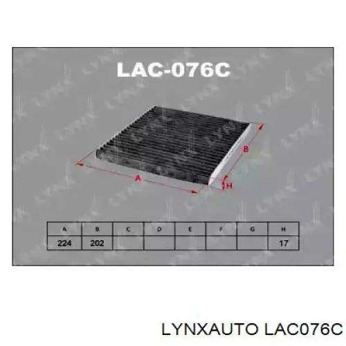 Фильтр салона LAC076C Lynxauto