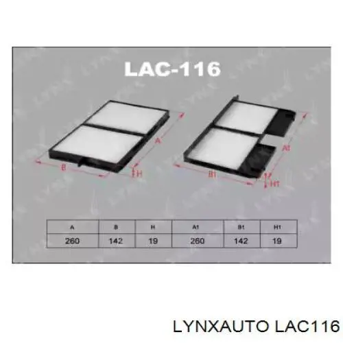 Фильтр салона LAC116 Lynxauto