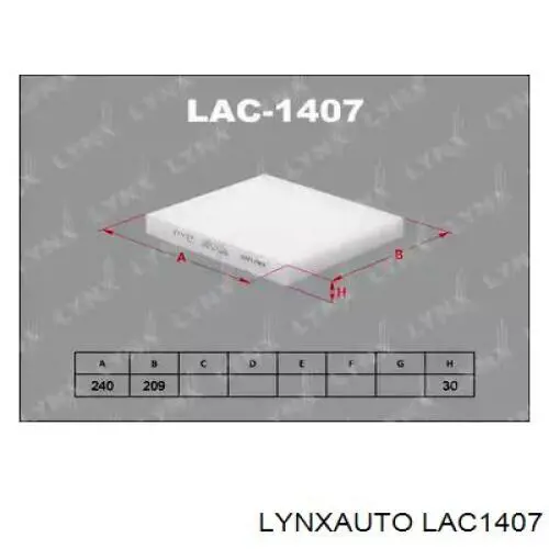 LAC1407 Lynxauto фильтр салона