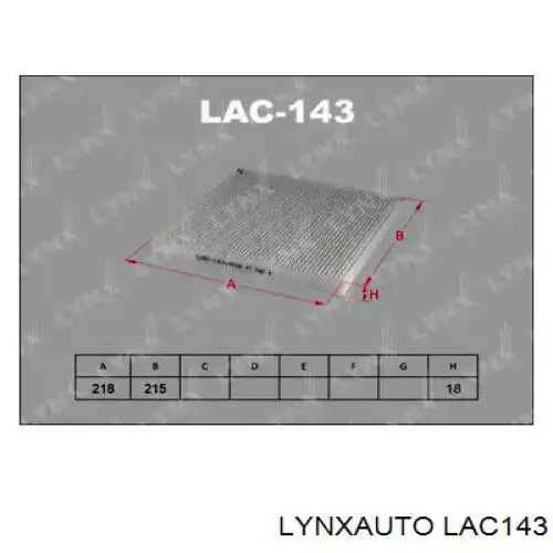 LAC143 Lynxauto фильтр салона